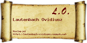 Lautenbach Ovidiusz névjegykártya